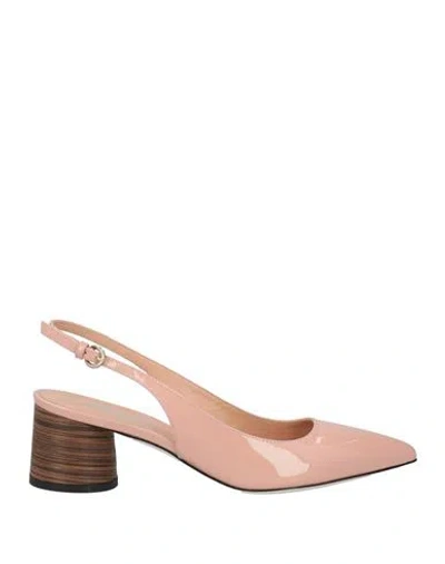 Pollini Woman Pumps Blush Size 8 Leather In Pink