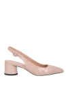 Pollini Woman Pumps Blush Size 8 Leather In Pink