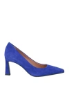 Pollini Woman Pumps Bright Blue Size 7 Goat Skin