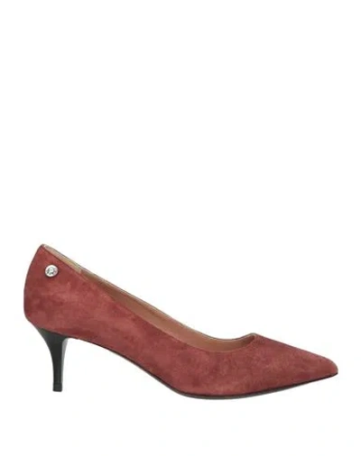 Pollini Woman Pumps Brown Size 6 Leather