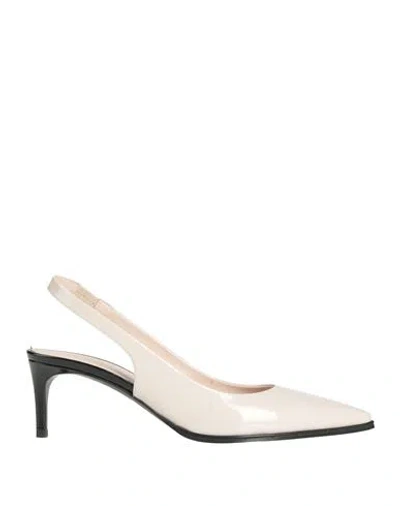 Pollini Woman Pumps Ivory Size 8 Calfskin