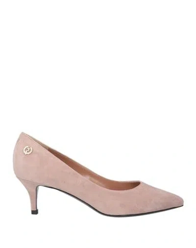 Pollini Woman Pumps Light Brown Size 5.5 Soft Leather In Beige