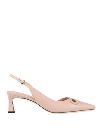 Pollini Woman Pumps Light Pink Size 11 Calfskin