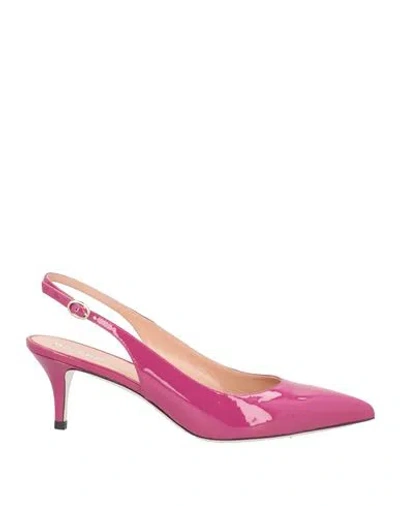 Pollini Woman Pumps Mauve Size 8 Calfskin In Pink