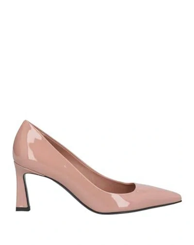 Pollini Woman Pumps Pastel Pink Size 8 Leather