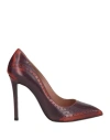 Pollini Woman Pumps Plum Size 7 Leather