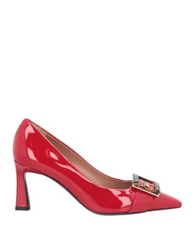 Pollini Woman Pumps Red Size 5 Soft Leather