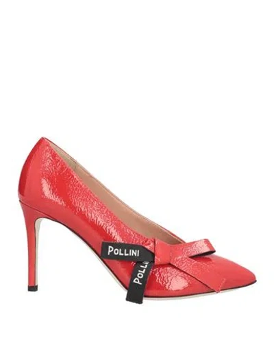 Pollini Woman Pumps Red Size 6 Leather