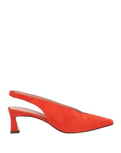 Pollini Woman Pumps Red Size 7 Leather