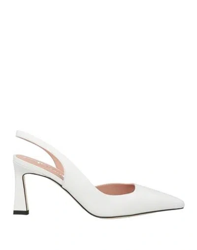 Pollini Woman Pumps White Size 5 Calfskin