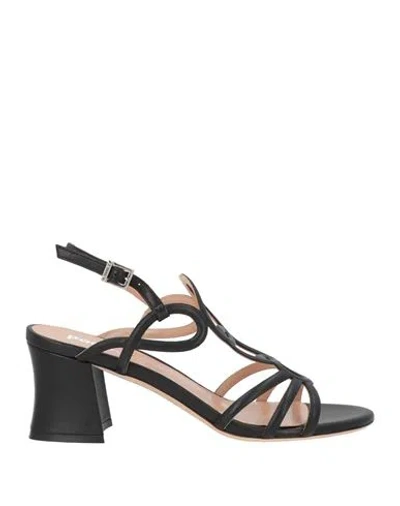 Pollini Woman Sandals Black Size 5 Leather