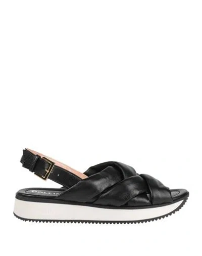 Pollini Woman Sandals Black Size 6 Leather