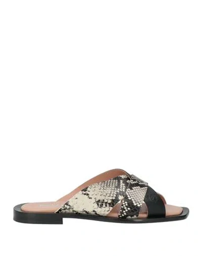 Pollini Woman Sandals Black Size 6 Leather
