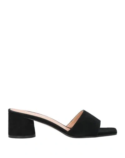 Pollini Woman Sandals Black Size 7 Leather