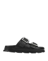 Pollini Double-strap Sandals In Black
