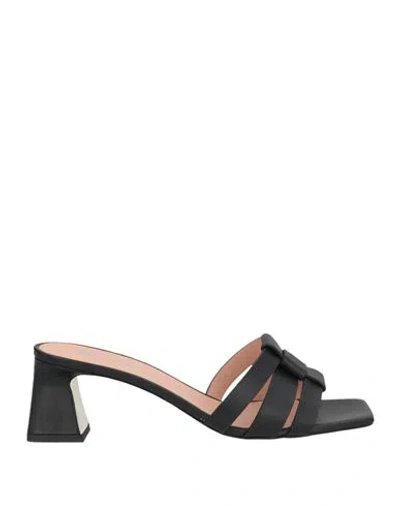 Pollini Woman Sandals Black Size 8 Leather