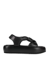 Pollini Woman Sandals Black Size 8 Leather