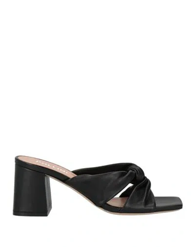 Pollini Woman Sandals Black Size 8 Leather