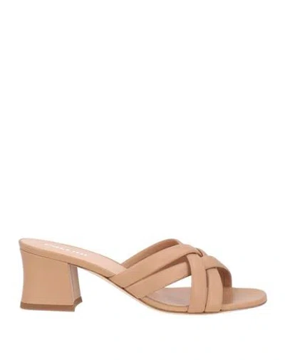 Pollini Woman Sandals Blush Size 11 Leather In Brown