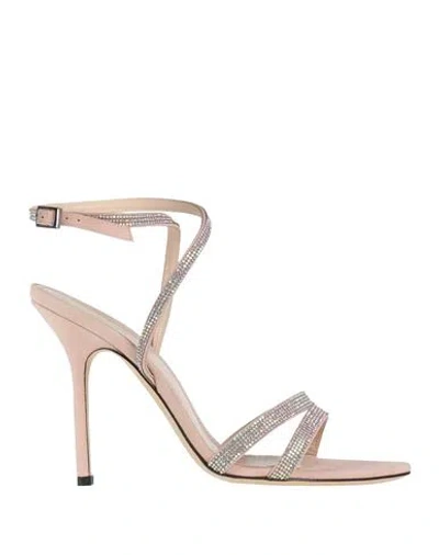 Pollini Woman Sandals Blush Size 6 Leather In Multi