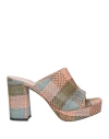Pollini Woman Sandals Blush Size 6 Leather In Pink