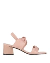 Pollini Woman Sandals Blush Size 8 Leather In Pink