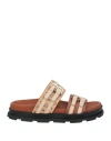 Pollini Woman Sandals Brown Size 8 Calfskin