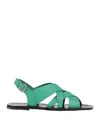 Pollini Sandals In Green