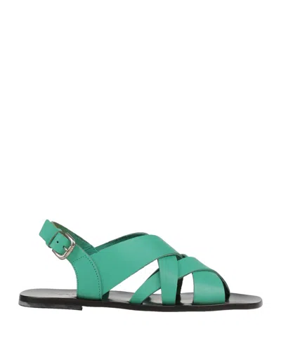 Pollini Sandals In Green