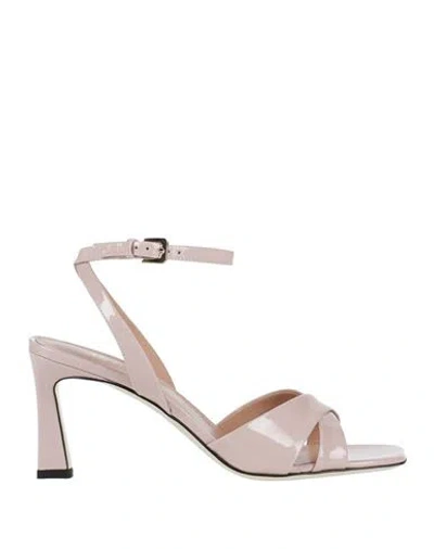 Pollini Woman Sandals Light Pink Size 7 Calfskin