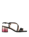 Pollini Woman Sandals Mauve Size 8 Leather In Purple