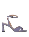 Pollini Woman Sandals Light Purple Size 11 Leather