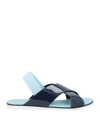 Pollini Woman Sandals Midnight Blue Size 7 Polyurethane In Blue