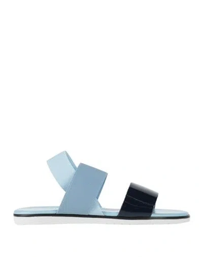 Pollini Woman Sandals Midnight Blue Size 7 Polyurethane, Rubber
