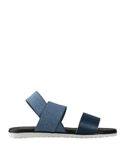 Pollini Woman Sandals Navy Size 8 Polyurethane, Rubber