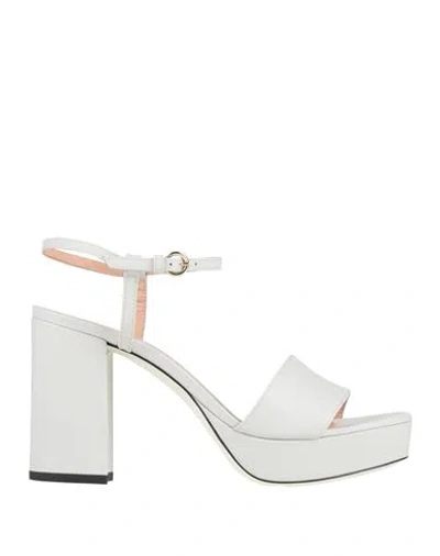 Pollini Woman Sandals Off White Size 7 Leather