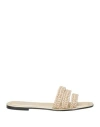 Pollini Woman Sandals Platinum Size 8 Polyurethane In Grey