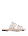 Pollini Sandals In Rose Gold