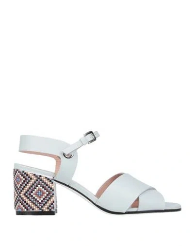 Pollini Sandals In Sky Blue