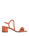 Pollini Woman Sandals Tan Size 8 Leather
