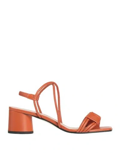 Pollini Woman Sandals Tan Size 8 Leather