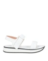 Pollini Woman Sandals White Size 11 Leather