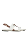 Pollini Woman Sandals White Size 5 Calfskin In White