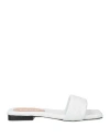 Pollini Woman Sandals White Size 5 Leather