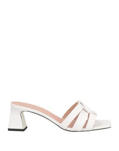 Pollini Woman Sandals White Size 6 Leather