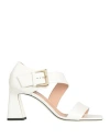 Pollini Woman Sandals White Size 8 Leather