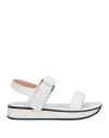 Pollini Woman Sandals White Size 8 Leather