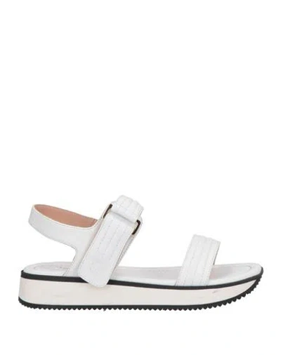 Pollini Woman Sandals White Size 8 Leather
