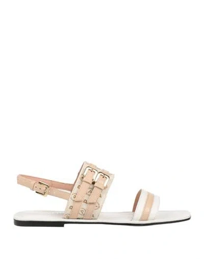 Pollini Woman Sandals White Size 8 Leather