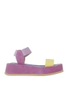 Pollini Woman Sandals Yellow Size 8 Leather In Yellow